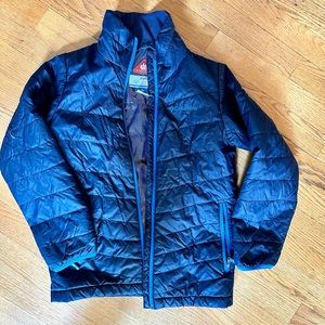 Columbia navy blue light puffer coat size small (8)